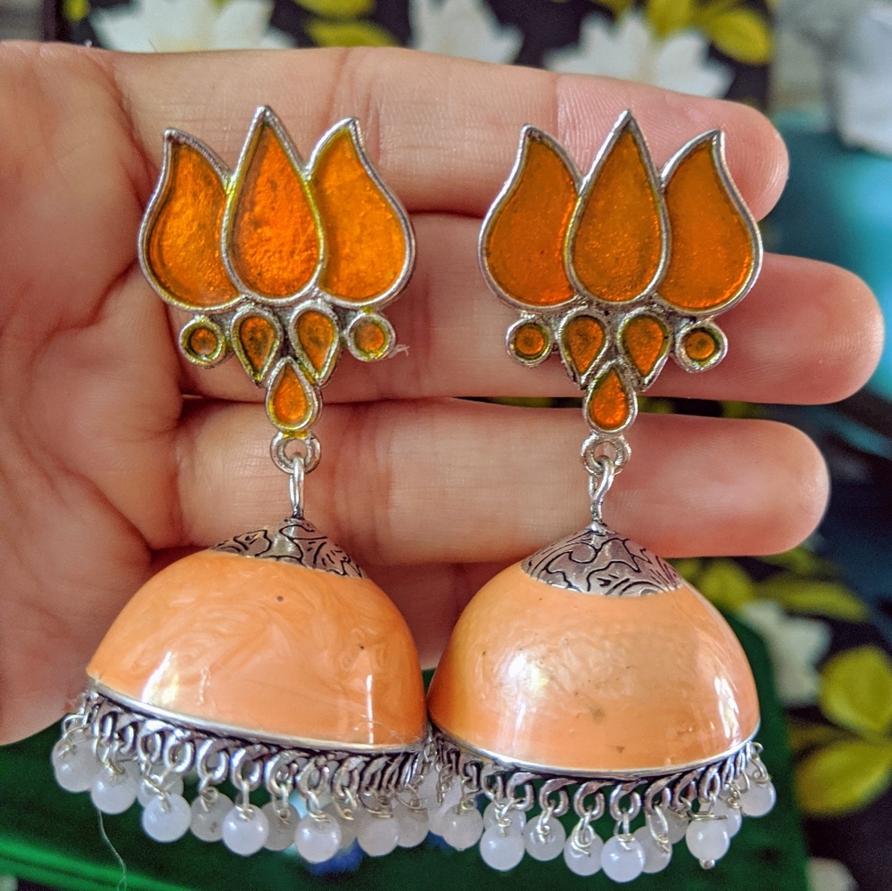 Hand painted n ENAMEL EARINGS